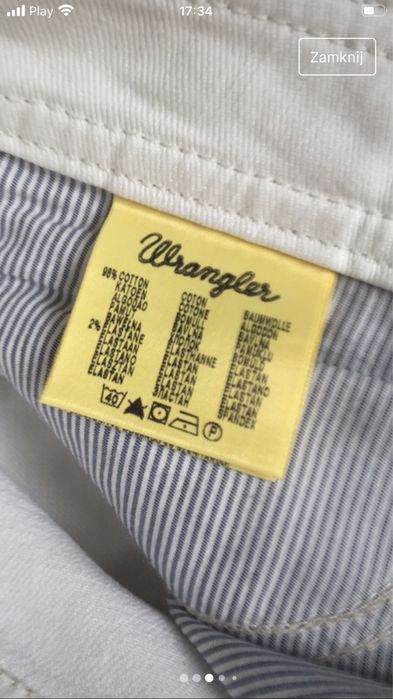 Białe Wrangle damskie r.S