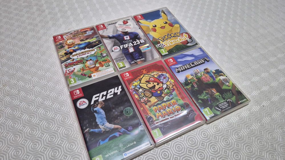 nintendo switch 1 com acessorios e jogos