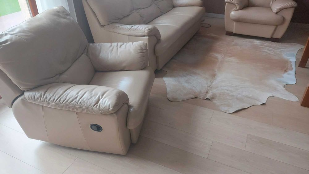Zestaw wypoczynkowy Kler skóra 3+1+1