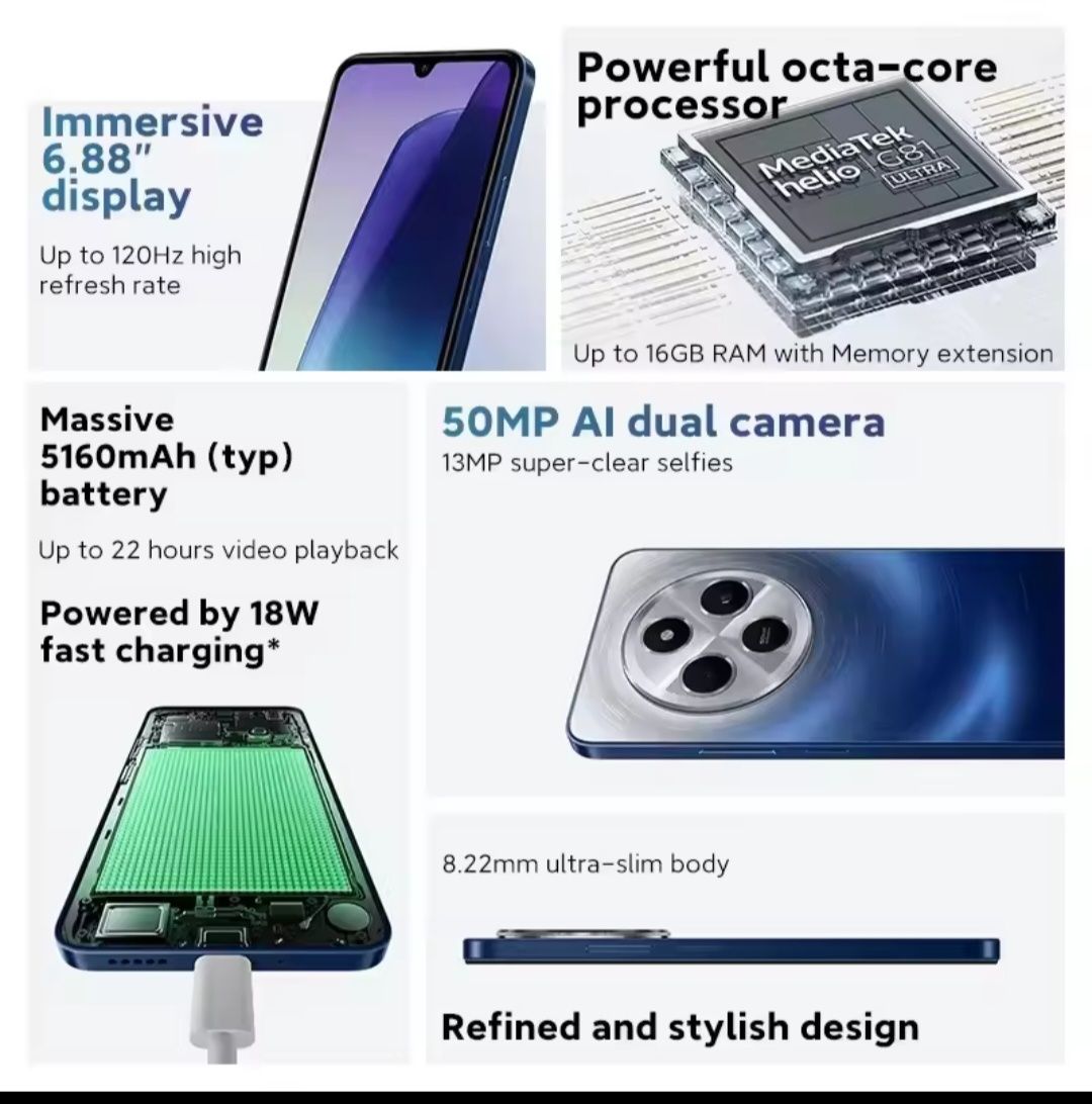 Redmi 14 c 8/128 gb з підтримкою NFC