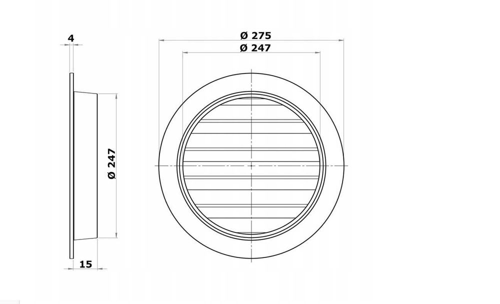 Kratka wentylacyjna 250/275mm