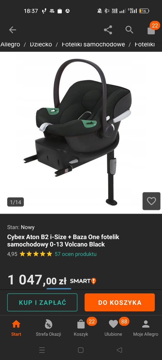 Komplet cybex spacerówka gondola nosidło baza