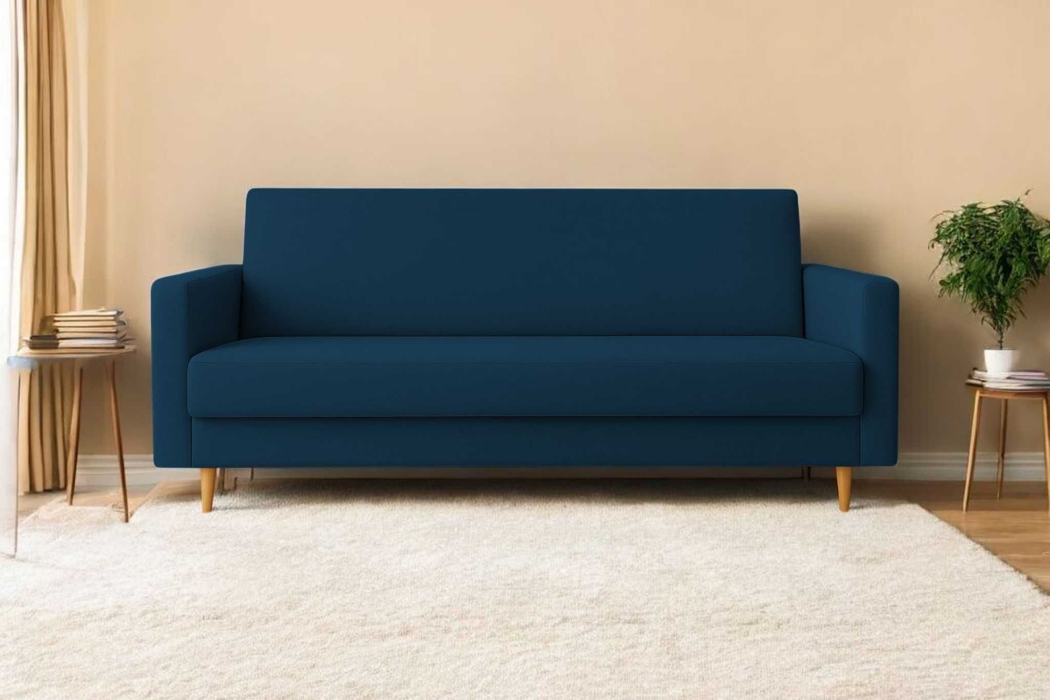 wersalka rozkładana na sprężynach bonel z pojemnikiem kanapa sofa 2 os