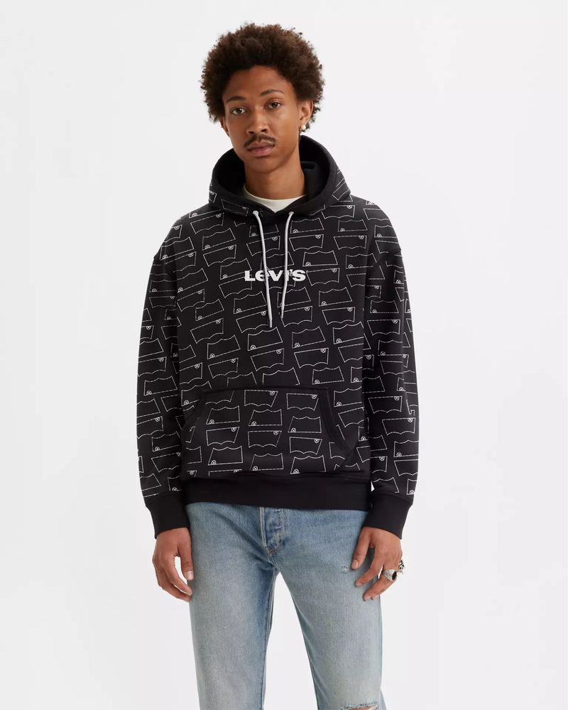 Повседневное монограмное худи свитшот Levi’s Relaxed Fit