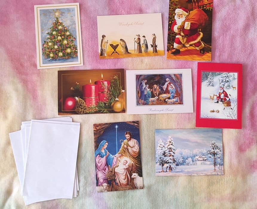 kartki na Boże Narodzenie z kopertami