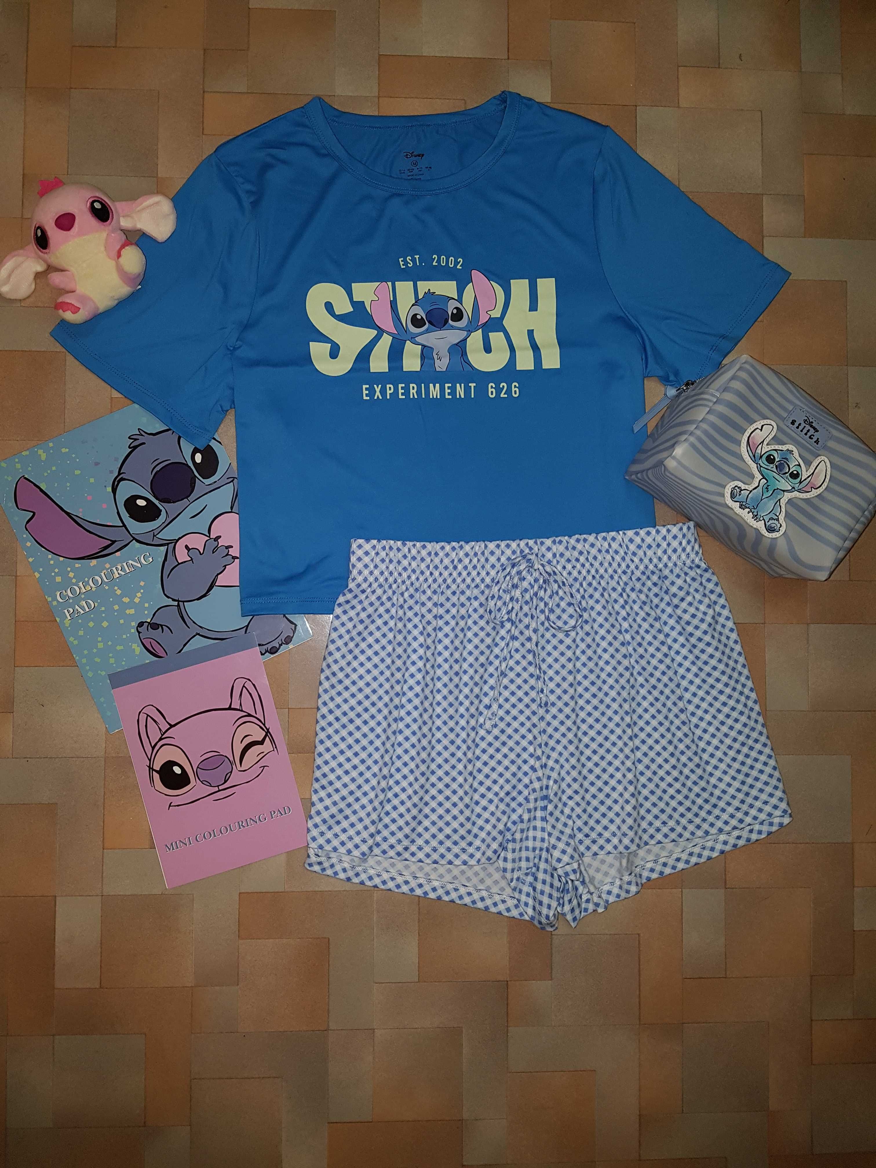 Яркая мягкая пижама Stitch Disney М размер, комплект микрофибра Стич