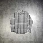 MĘSKA Koszula PREMIUM Szara Elegancka Paski Kratka Calvin Klein Logo