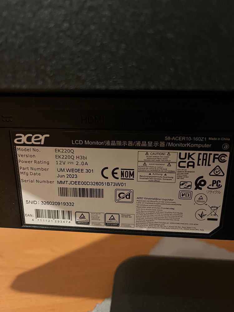 Монитор Acer EK220Q