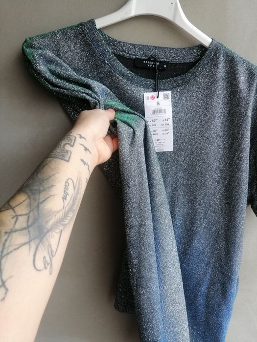 Nowa bluzka kameleon brokat S M L