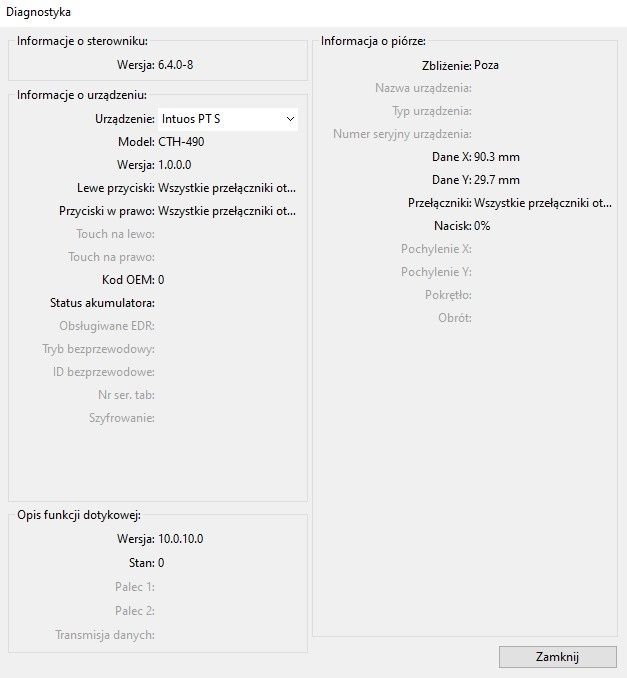 Tablet graficzny Wacom CH-490 INTUOS + Piórko. Jak nowy!