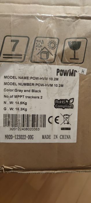 Гібридний інвертор PowMr 48V 10KW MPPT Hybrid Solar Inverter + Wifi