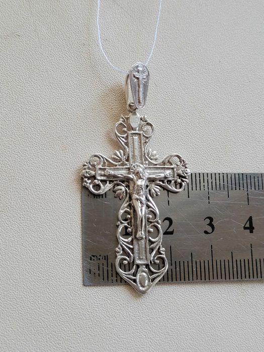 Хрестик срібний, великий,  925 проба