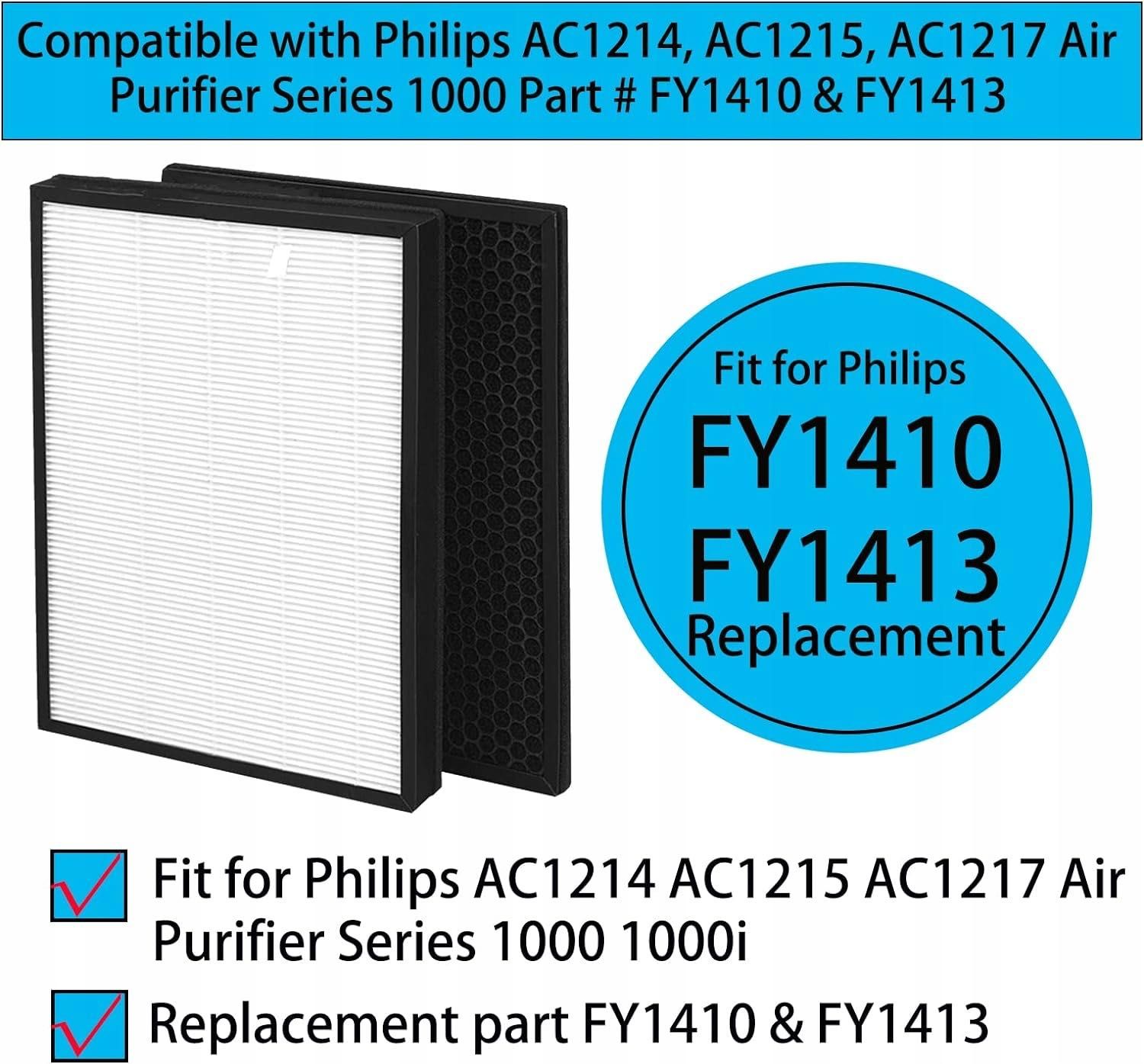 Zestaw FY1410 HEPA FY1413 węgiel do Philips AC1214