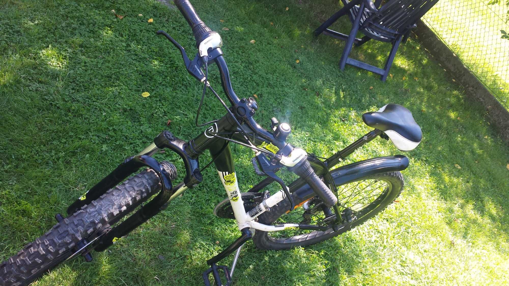OK rower MTB z szerokim bieznikiem opon, sprawny, shimano, dobry stan