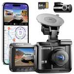 Wideorejestrator samochodowy AZDOME GS63HPRO  4K GPS przód TYŁ + 64GB