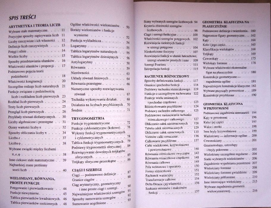 Tablice matematyczne pod red. W.Mizerskiego