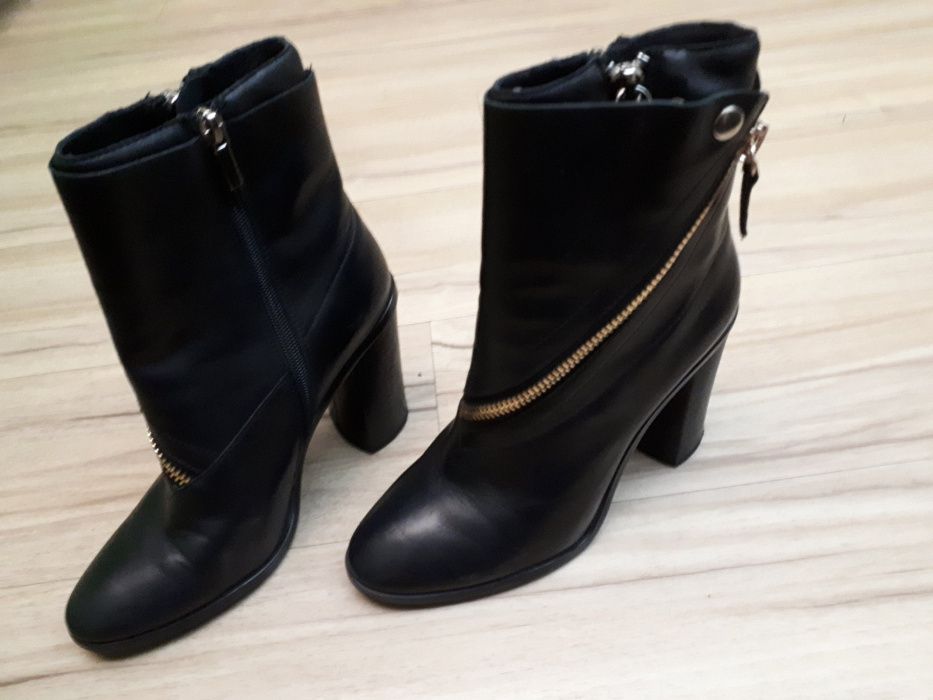 Ботинки на каблуке - женские кожаные , Preppy (Испания), новые р 40,5