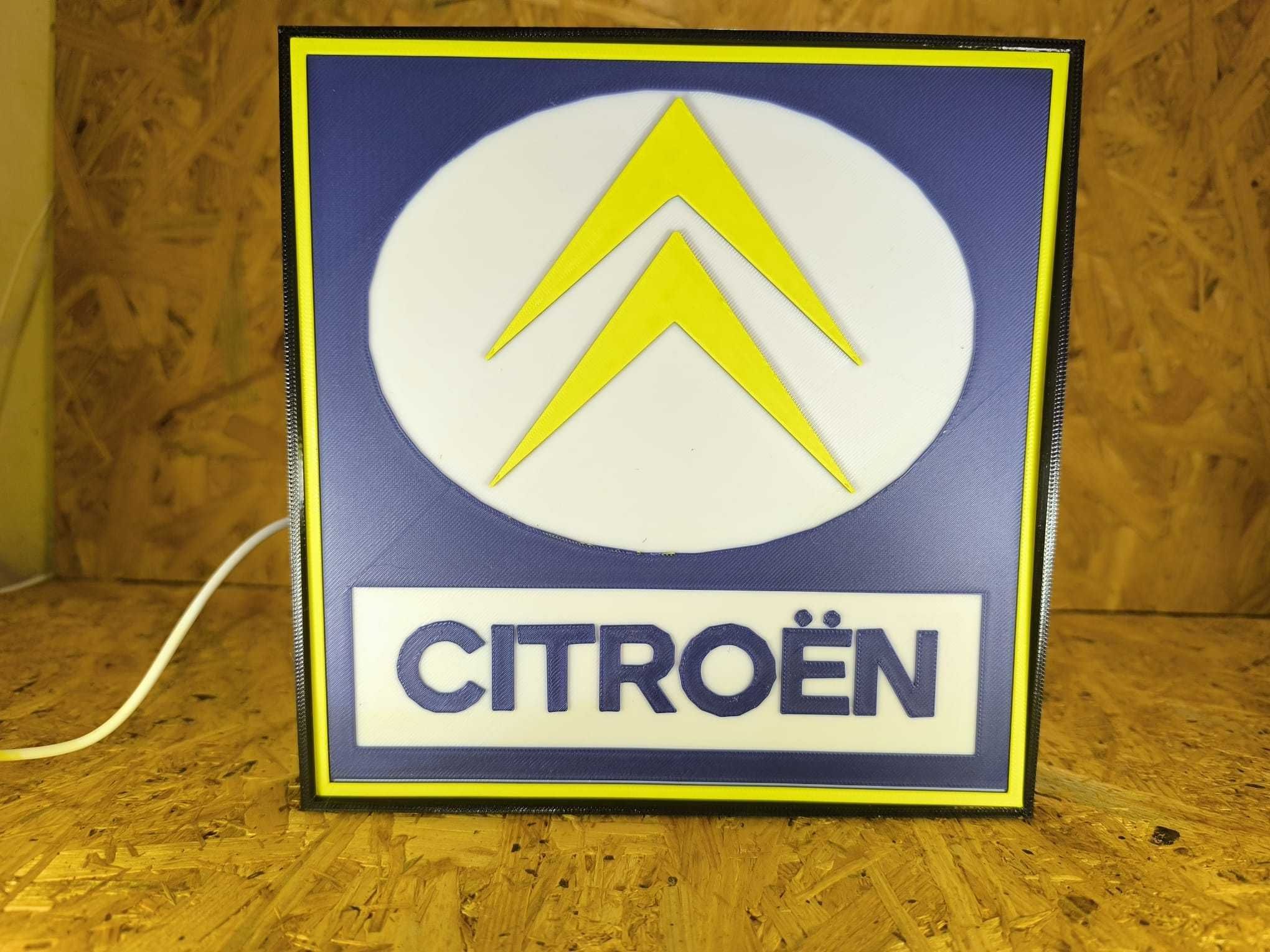 Luminária Decorativa / Lightbox Citroen vintage