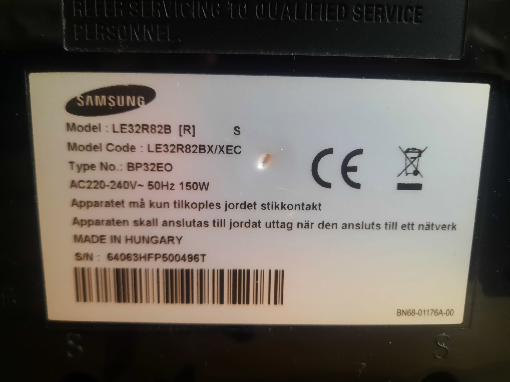 TV Samsung le32r82b 32 cali