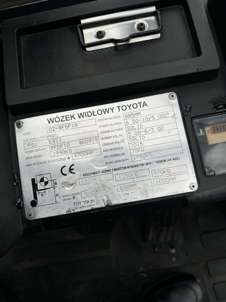 Toyota 02-8FGF18 Triplex Obrotnica