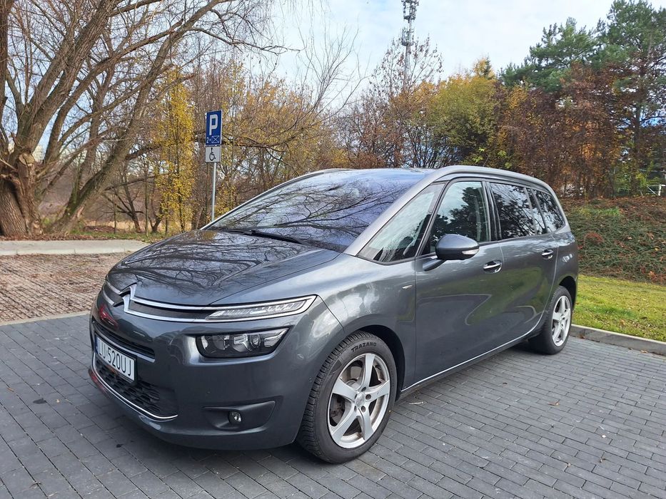 Citroën C4 Grand Picasso automat, bogato wyposażony wersja: Exclusive, 7 osobowy, pełen serwis
