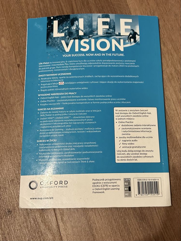 podręcznik oraz ćwiczenia z języka angielskiego life vision B1