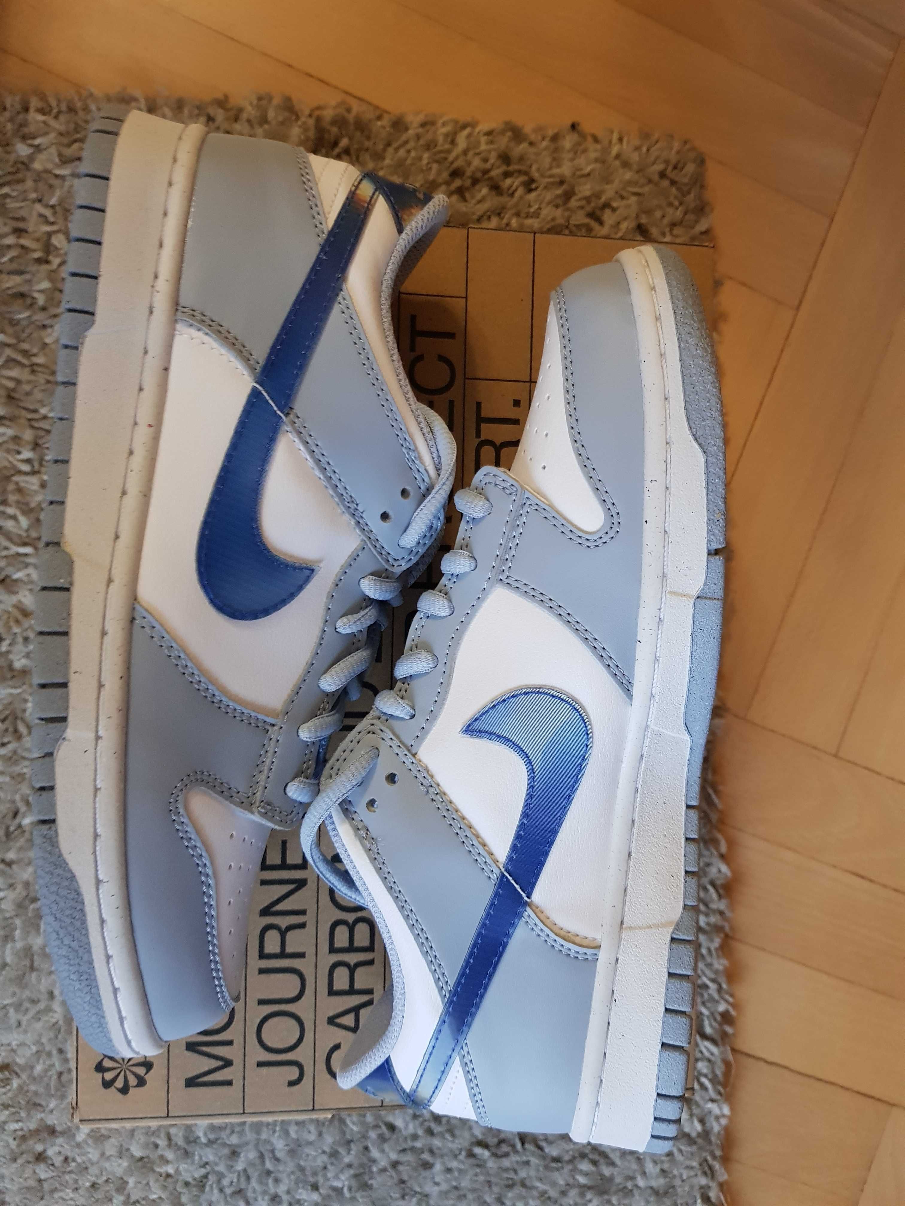 Nike 38,5-6Yus dunk low nexy blue whisper nowe og box białe niebieskie