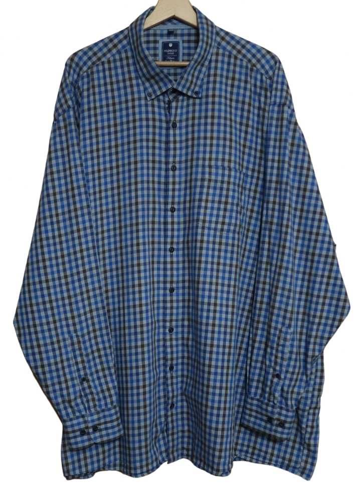 Redmond koszula męska w kratkę Rozmiar 4XL 49/50 casual 100% bawełna