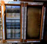OKNO 150x150, NOWE 147x142, złoty dąb 2-stronny, kolor, brązowe