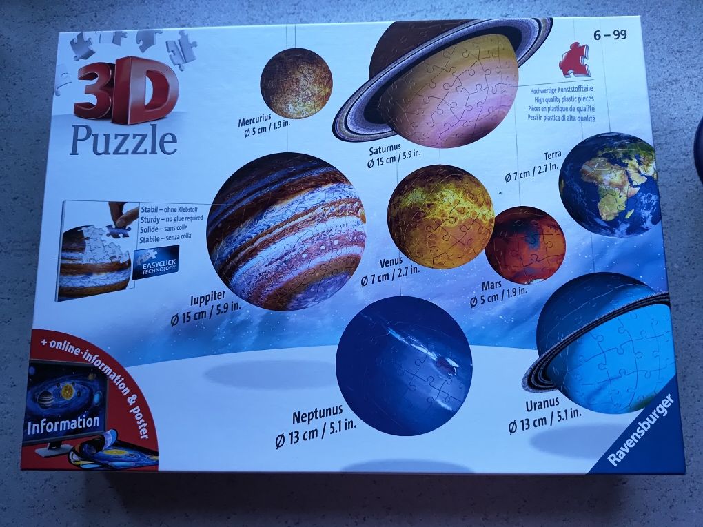 Puzzle 3D Ravensburger Solar System 8 Planets