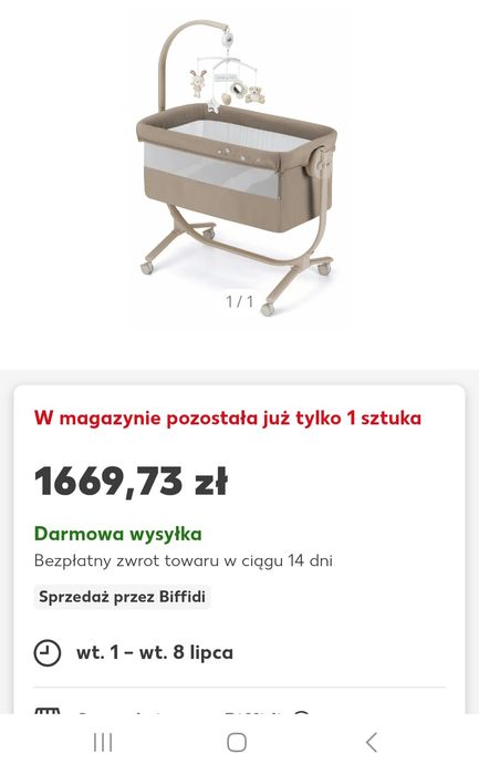 Lozeczko dostawka włoskie Can Callumi