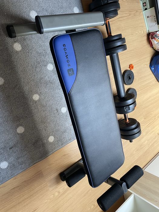 Banco abdominais e treino plano Domyos