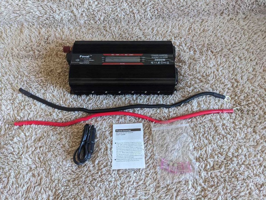 Дуже якісний інвертор Foval 3000 — 12V, євро вилка
