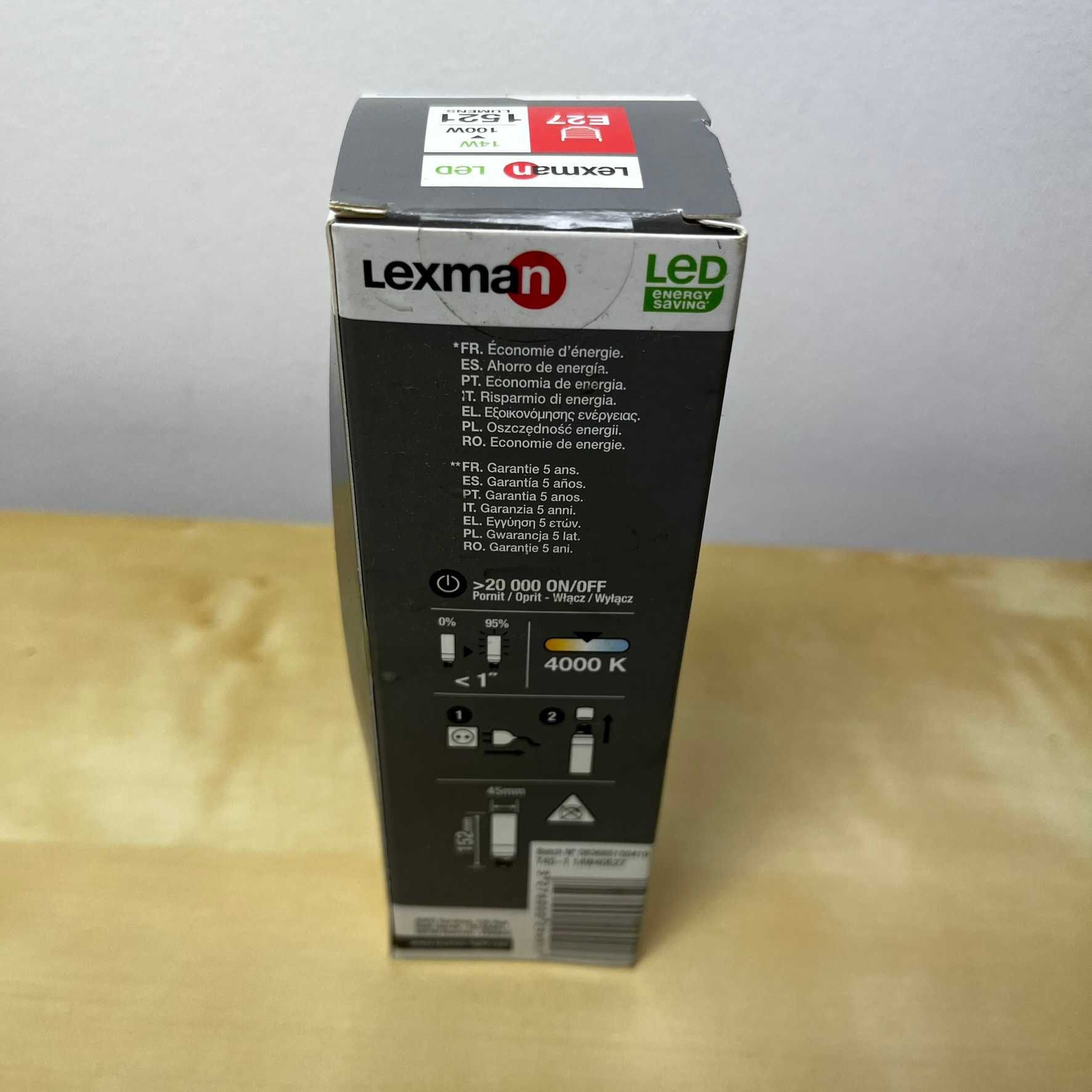 Nowa Żarówka LED E27 12 W 1521 lm Neutralna biel LEXMAN