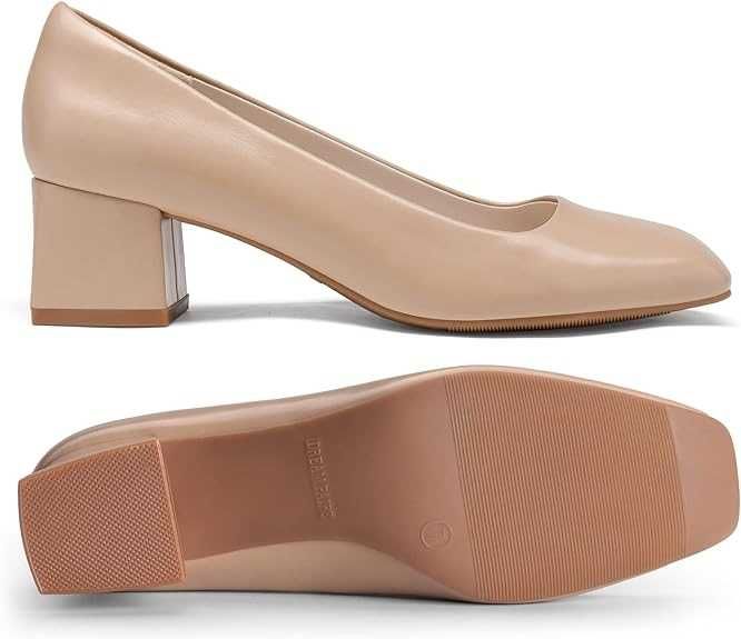 Nowe buty damskie / półbuty / na obcasie 5 cm / beżowe "41" !3006!