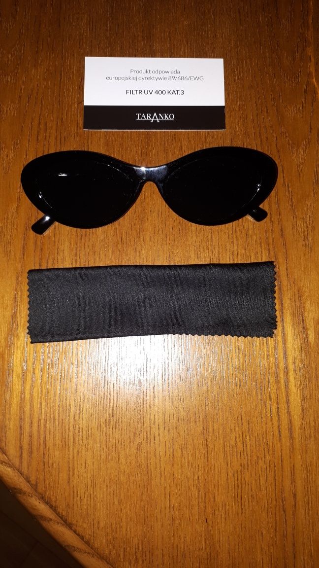 Okulary przeciwsłoneczne Taranko z etui nowe, filtr UV 400 kat. 3