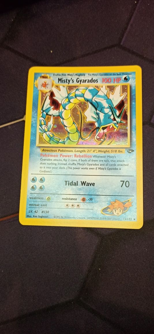 Karta Misty's Gyarados 13/132 holo Gym Challenge pokémon Unikat!
