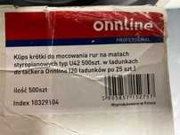 Klips do mocowania rur do styropianu Onnline U42 4000szt tacker pex pp