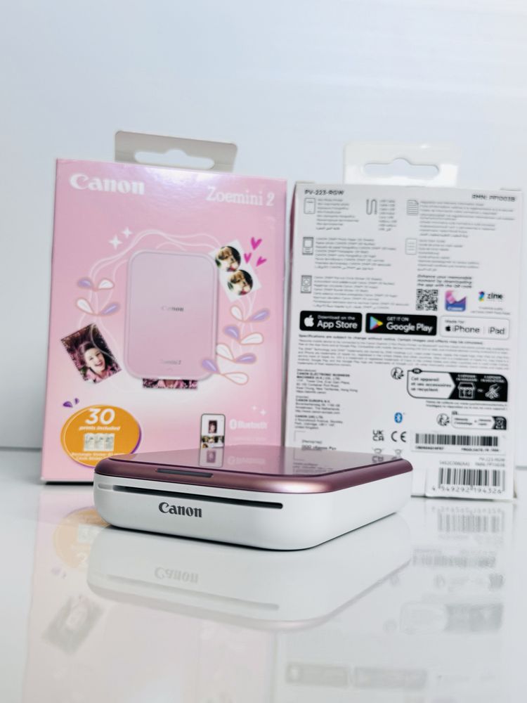 Бездротовий Принтер Міні Фотопринтер Canon Zoemini 2 Рожевий