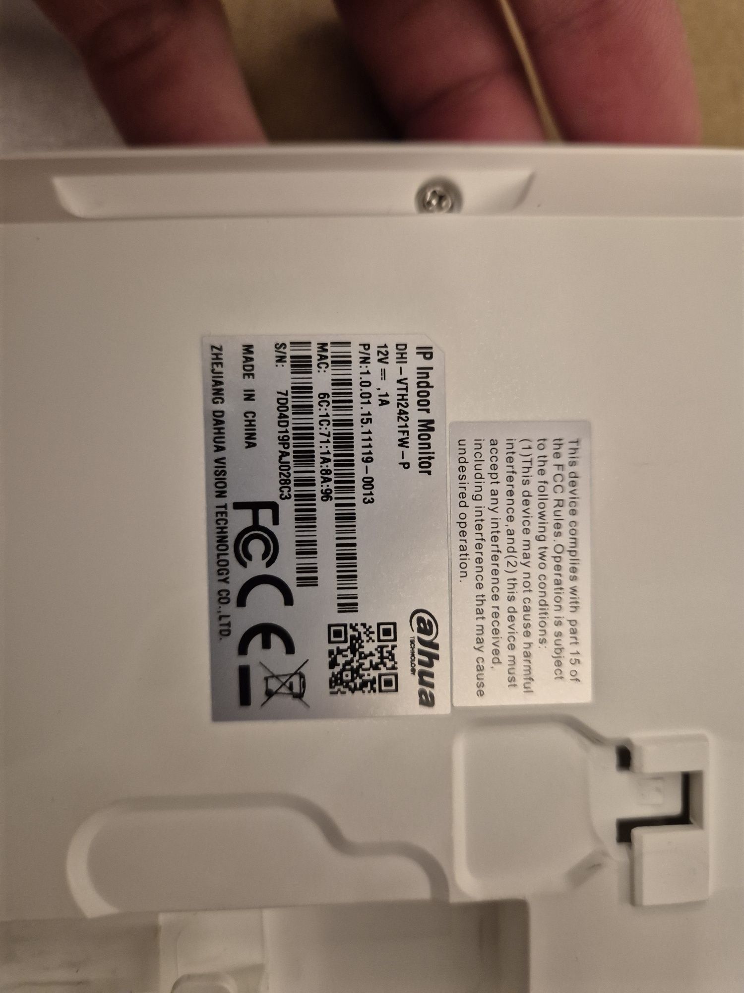 Dahua,monitor, Panel wewnętrzny DHI-VTH2421FW-P DAHUA