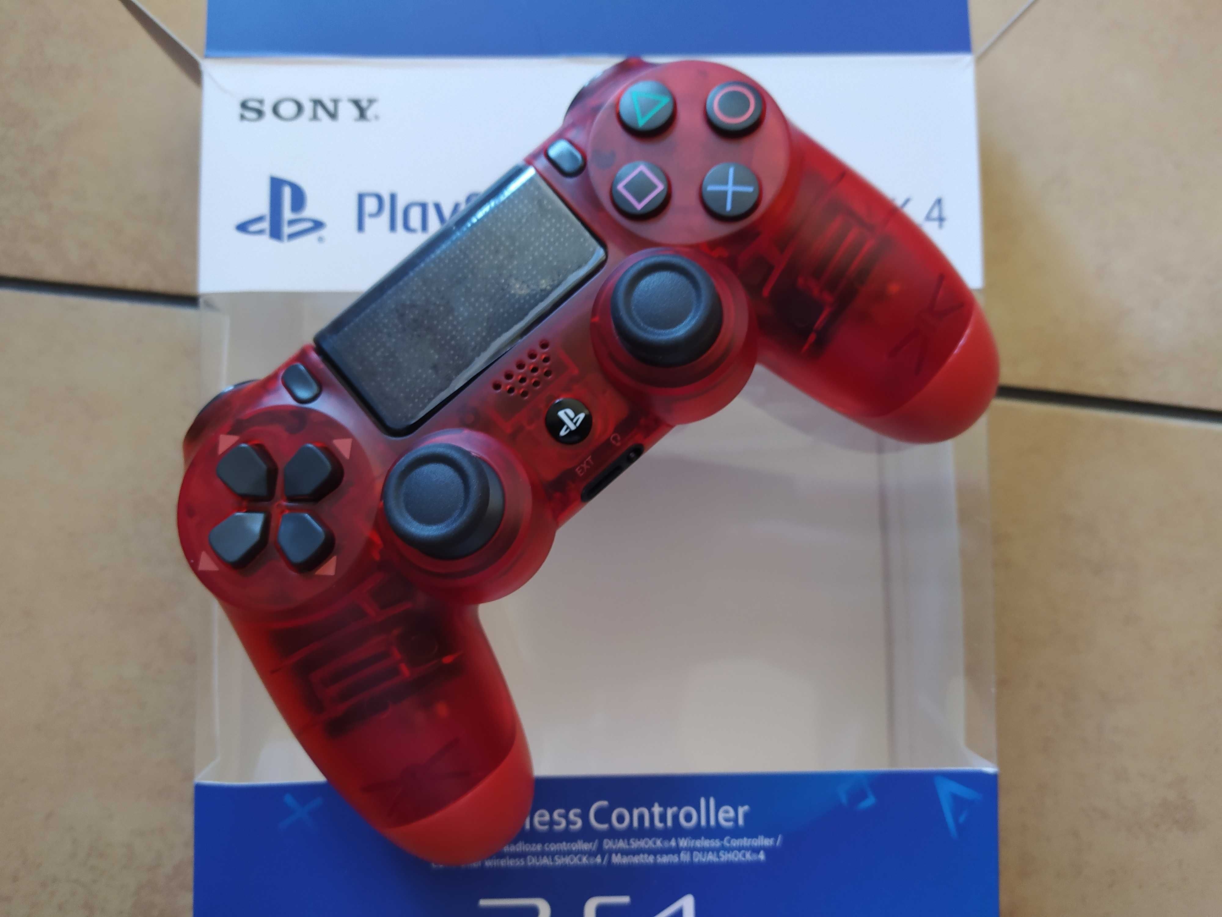 Kontroler pad do konsoli PS4 czerwony kryształ zapakowany fabrycznie