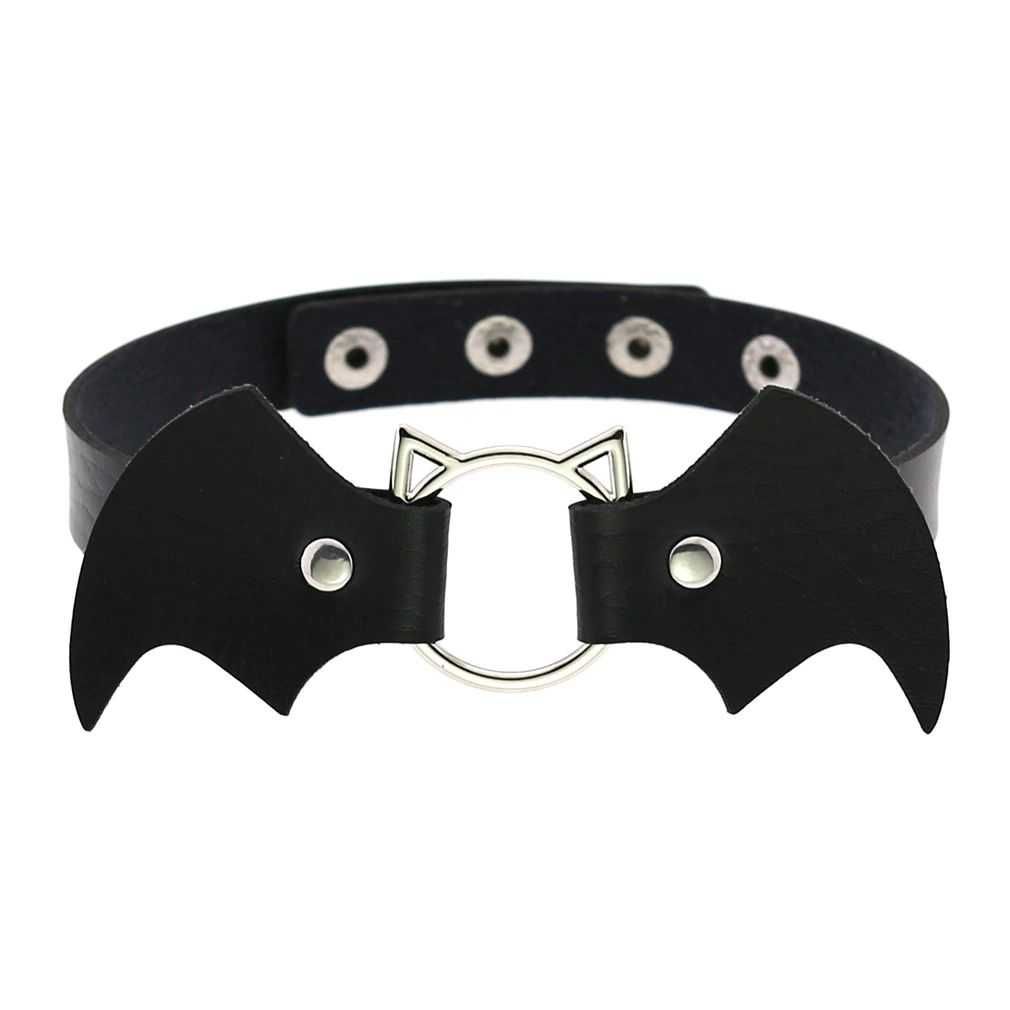 Choker czarny nietoperz gothic Nowy Halloween