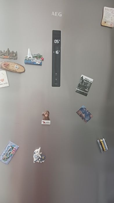 Frigorífico combinado AEG cinza