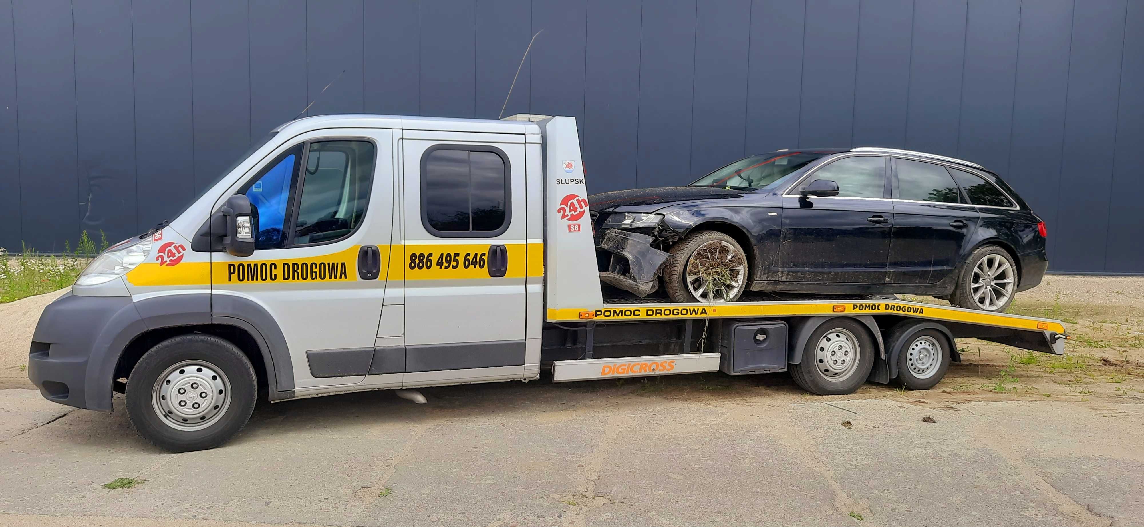 Autolaweta Pomoc Drogowa Mechanik TransportAut Słupsk LAWETA Holowanie