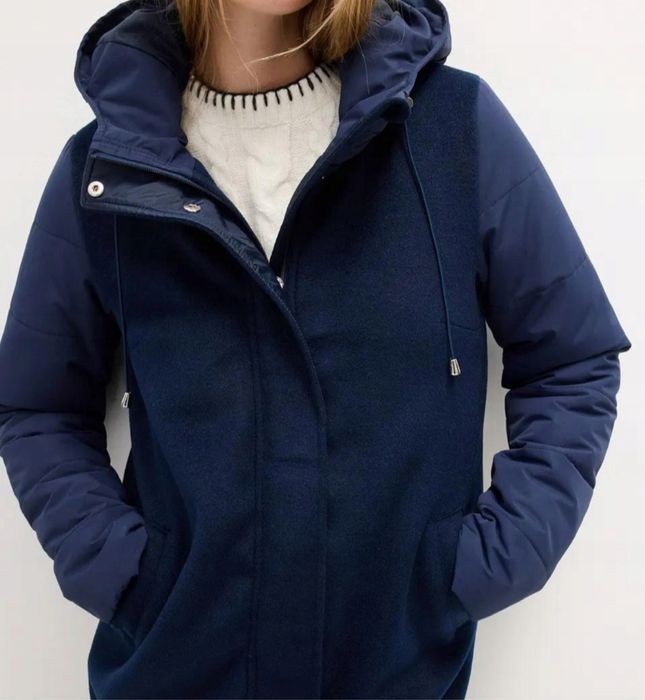 Kurtka przejściowa Bonprix 42, granatowa, polar, jesienna, wiosenna