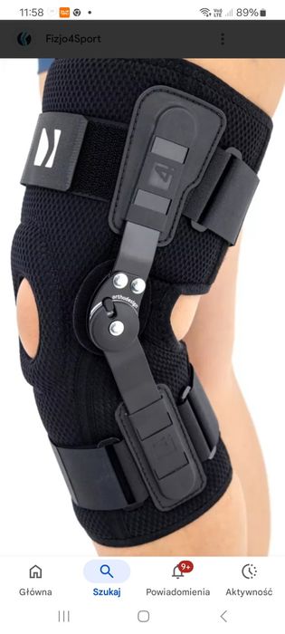 Orteza na kolano z regulacją konta zgiecia