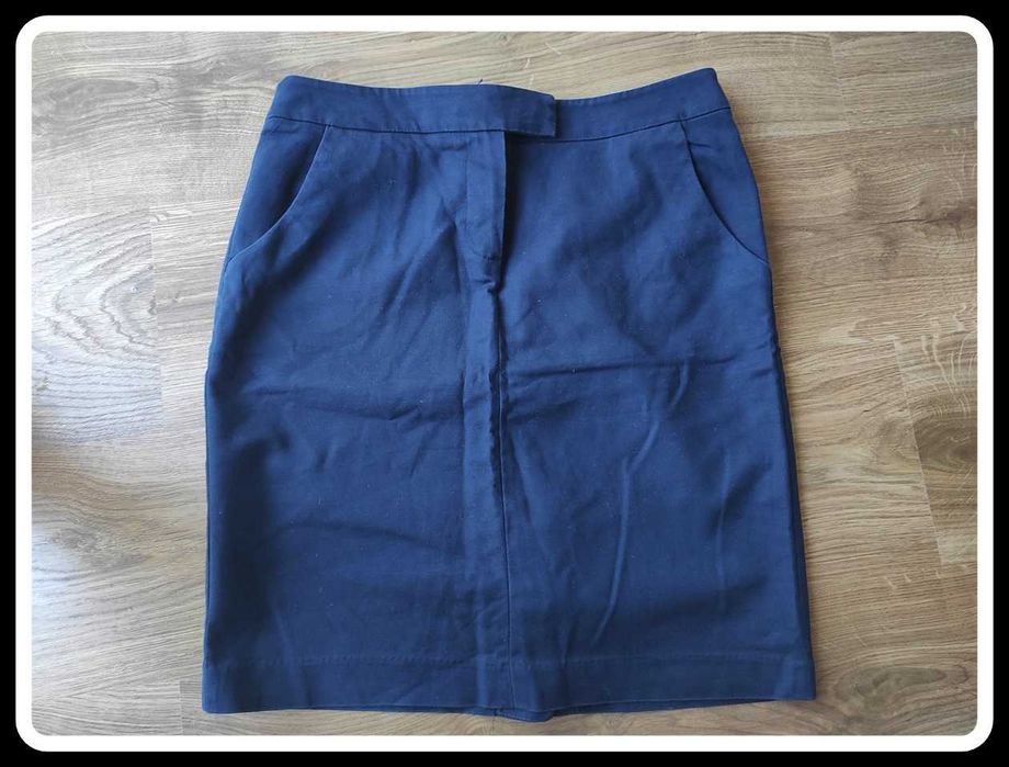 MANGO granatowa spódnica ołówkowa 38 M
