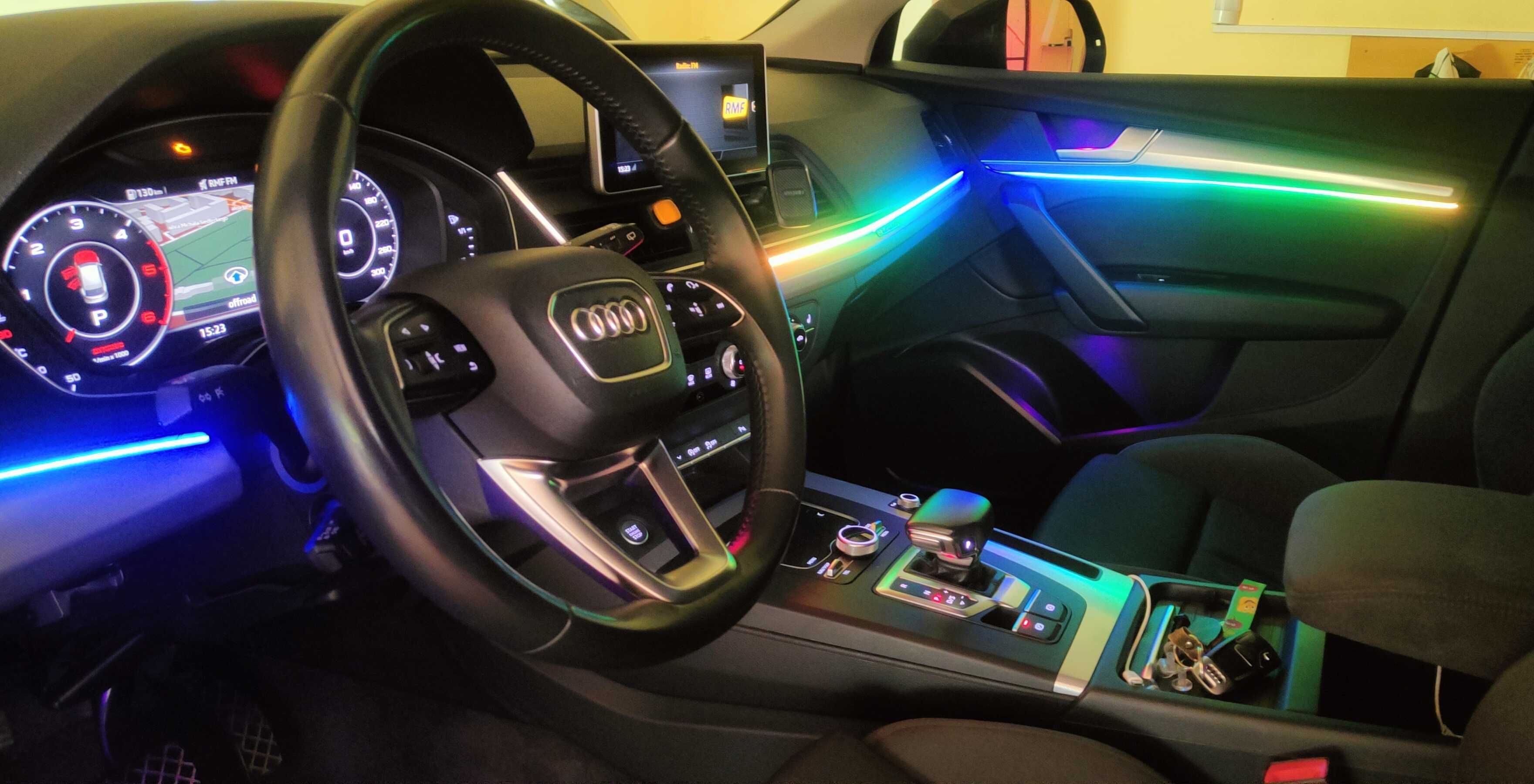 Ambient light oświetlenie wnętrza, radio android kamery
