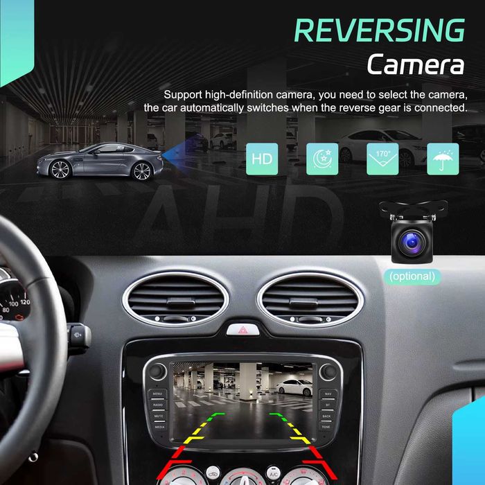 Rádio Android 15 Ford Focus S-Max Mondeo Galaxy 6/128GB Carplay GPS