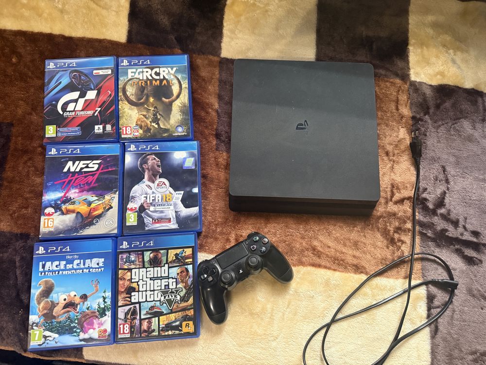 Ps4 slim +kontroler + gry